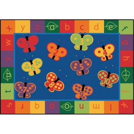 Carpets For Kids Carpets For Kids 3515 123 ABC Butterfly Fun 6 ft x 9 ft Size Rectangle Rug 3515